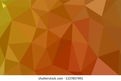 Light Orange vector shining triangular backdrop. Glitter abstract illustration with an elegant design. The polygonal design can be used for your web site.