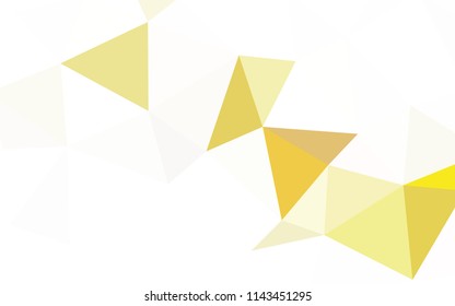 Light Orange vector shining triangular layout. Triangular geometric sample with gradient.  A new texture for your web site.