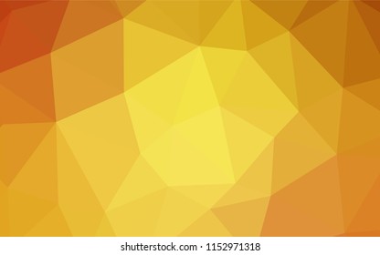 Light Orange vector shining triangular cover. A sample with polygonal shapes. Triangular pattern for your design.