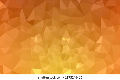 Light Orange vector shining triangular cover. Triangular geometric sample with gradient.  New template for your brand book.