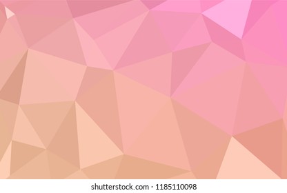 Light Orange vector shining triangular cover. Glitter abstract illustration with an elegant triangles. Template for cell phone's backgrounds.