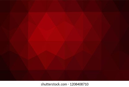 Light Orange vector shining triangular layout. Creative illustration in halftone style with triangles. Brand new style for your business design.