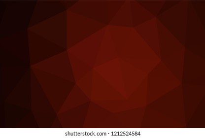 Light Orange vector shining triangular cover. Glitter abstract illustration with an elegant triangles. Polygonal design for your web site.