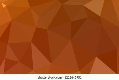 Light Orange vector shining triangular cover. Shining polygonal illustration, which consist of triangles. A new texture for your web site.