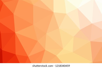 Light Orange vector shining triangular layout. Glitter abstract illustration with an elegant triangles. A completely new design for your leaflet.