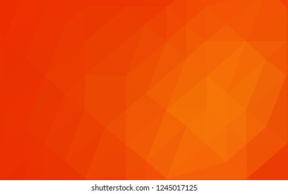 Light Orange vector shining triangular pattern. Shining colored illustration in a Brand new style. Textured pattern for background.