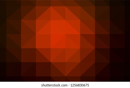 Light Orange vector shining triangular backdrop. A completely new color illustration in a polygonal style. Pattern for a brand book's backdrop.