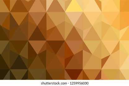 Light Orange vector shining triangular backdrop. Colorful abstract illustration with triangles. Template for cell phone's backgrounds.