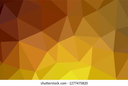 Light Orange vector shining triangular layout. Geometric illustration in Origami style with gradient.  Best triangular design for your business.