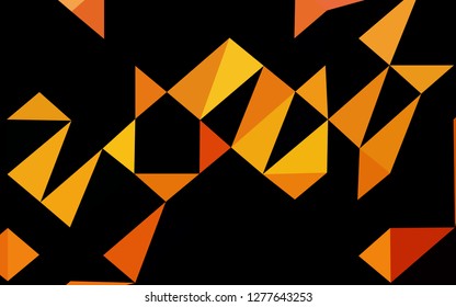 Light Orange vector shining triangular background. Modern geometrical abstract illustration with gradient. Textured pattern for background.