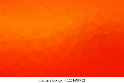 Light Orange vector shining triangular template. Geometric illustration in Origami style with gradient. Brand new design for your business.