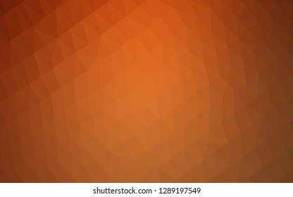 Light Orange vector shining triangular pattern. A completely new color illustration in a vague style. Elegant pattern for a brand book.