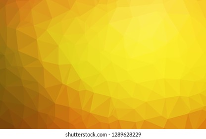Light Orange vector shining triangular background. Triangular geometric sample with gradient.  Completely new template for your business design.