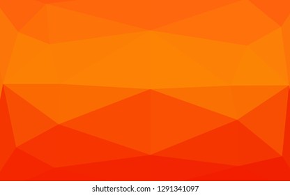 Light Orange vector shining triangular pattern. Glitter abstract illustration with an elegant design. Brand new style for your business design.