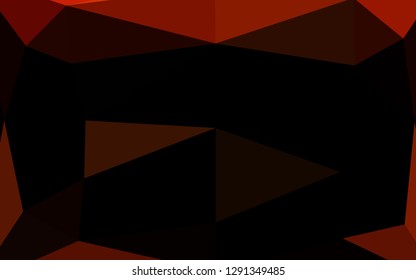 Light Orange vector shining triangular template. Shining illustration, which consist of triangles. The best triangular design for your business.