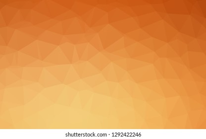 Light Orange vector shining triangular template. A completely new color illustration in a vague style. Brand new style for your business design.