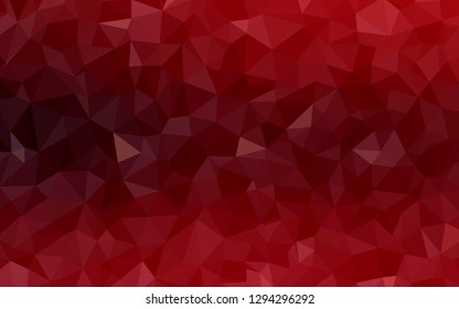 Light Orange vector shining triangular background. Glitter abstract illustration with an elegant triangles. Brand new style for your business design.