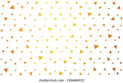 Light Orange vector  shining triangular background. Polygonal abstract illustration with gradient. Polygonal design for your web site.
