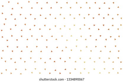 Light Orange vector  shining triangular background. Creative geometric illustration in Origami style with gradient. Textured pattern for your backgrounds.