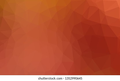 Light Orange vector shining triangular background. A completely new color illustration in a vague style. Brand new design for your business.