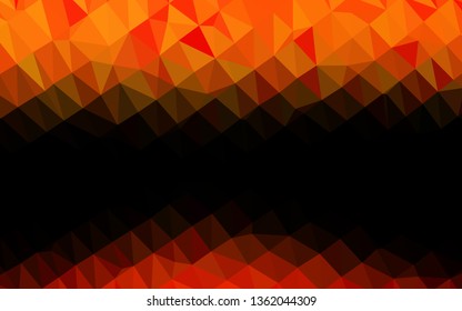 Light Orange vector shining triangular background. Creative illustration in halftone style with gradient. Completely new design for your business.