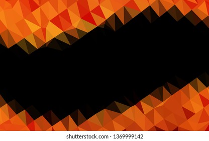 Light Orange vector shining triangular background. Glitter abstract illustration with an elegant design. Completely new design for your business.