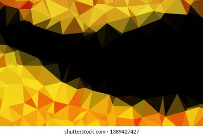 Light Orange vector shining triangular pattern. Colorful illustration in abstract style with gradient. Template for a cell phone background.