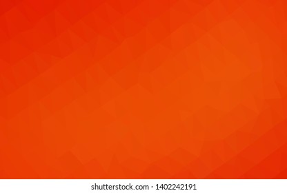 Light Orange vector shining triangular background. Colorful illustration in Origami style with gradient.  Brand new style for your business design.
