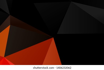 Light Orange vector shining triangular pattern. Shining colored illustration in a Brand new style. Brand new style for your business design.