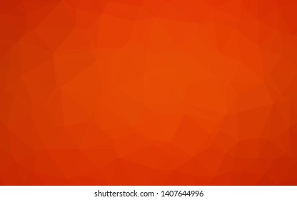 Light Orange vector shining triangular pattern. Colorful illustration in Origami style with gradient.  Template for your brand book.