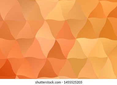 Light Orange vector shining triangular background. A completely new color illustration in a polygonal style. Textured pattern for your backgrounds.