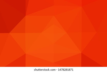 Light Orange vector shining triangular template. Colorful illustration in Origami style with gradient.  Template for a cell phone background.
