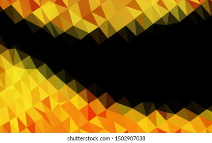 Light Orange vector shining triangular pattern. Modern geometrical abstract illustration with gradient. Completely new design for your business.