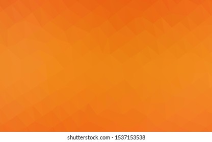 Light Orange vector shining triangular pattern. Colorful abstract illustration with gradient. Triangular pattern for your business design.