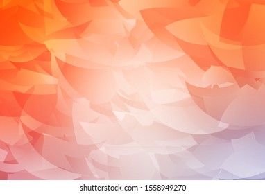 Light Orange vector shining triangular backdrop. Colorful illustration in abstract style with triangles. Completely new template for your banner.