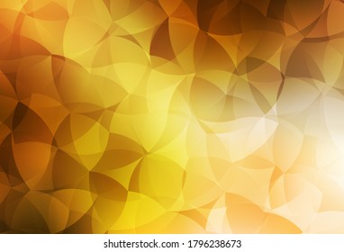 Light Orange vector shining triangular backdrop. Creative geometric illustration in Origami style with gradient. Best triangular design for your business.
