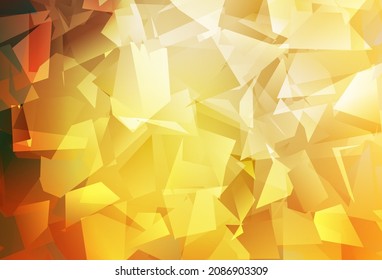 Light Orange vector shining triangular layout. Colorful illustration in polygonal style with gradient. Pattern for a brand book's backdrop.