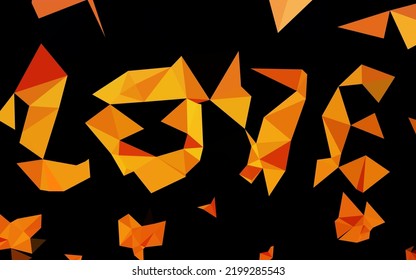 Light Orange vector shining triangular background. A sample with polygonal shapes. Completely new template for your business design.