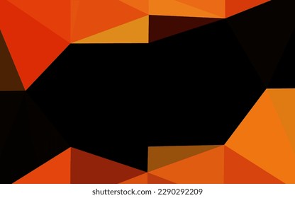 Light Orange vector shining triangular background. Colorful abstract illustration with gradient. Template for a cell phone background.