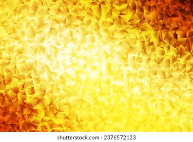 Light Orange vector shining triangular background. Creative illustration in halftone style with triangles. Pattern for a brand book's backdrop.