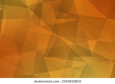 Light Orange vector shining triangular background. Elegant bright polygonal illustration with gradient. Brand new style for your business design.
