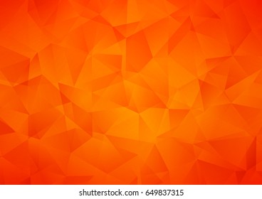 Light Orange vector shining triangular template. Modern geometrical abstract illustration with gradient. The polygonal design can be used for your web site.