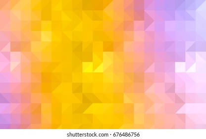 Light Orange vector shining triangular pattern. A vague abstract illustration with gradient. The elegant pattern can be used as part of a brand book.