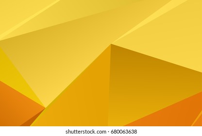 Light Orange vector shining triangular template. Geometric illustration in Origami style with gradient.  A completely new template for your business design.