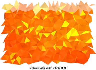 Light Orange vector shining triangular pattern. A vague abstract illustration with gradient. The best triangular design for your business.