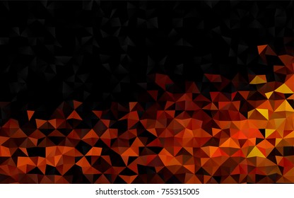Light Orange vector shining triangular pattern. Modern geometrical abstract illustration with gradient. Brand-new style for your business design.