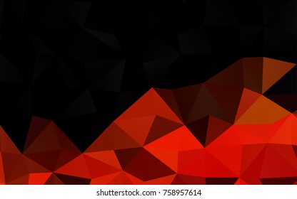 Light Orange vector shining triangular pattern. Geometric illustration in Origami style with gradient.  Triangular pattern for your business design.