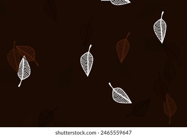 Light Orange vector sketch layout. Decorative illustration with abstract colorful leaves. Pattern for heads of websites and designs.