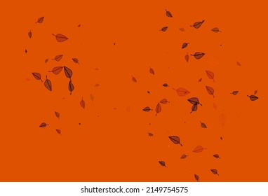 Light Orange vector sketch template. New colorful illustration in doodle style with leaves. New template for your brand book.