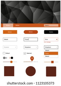 Light Orange vector style guide with triangles. Colorful Style guide with triangles on abstract background. This sample is for your website.
